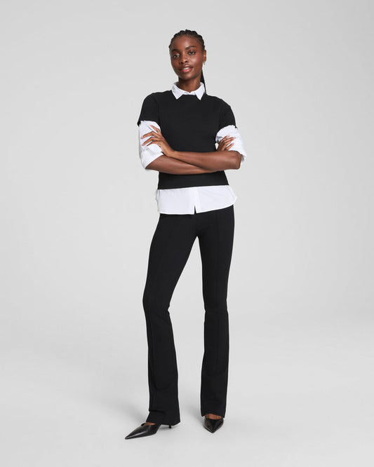 Spanx SPANXsupersmooth™ PerfectFit Ponte Micro Flare Pant-Classic Black