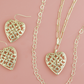 Natalie Wood Designs Adorned Heart Layering Necklace in Gold
