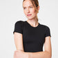 Spanx SPANXsmooth™ Jersey Crewneck Tee-Classic Black