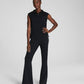 Spanx AirPique Sleeveless Half Zip - Very Black