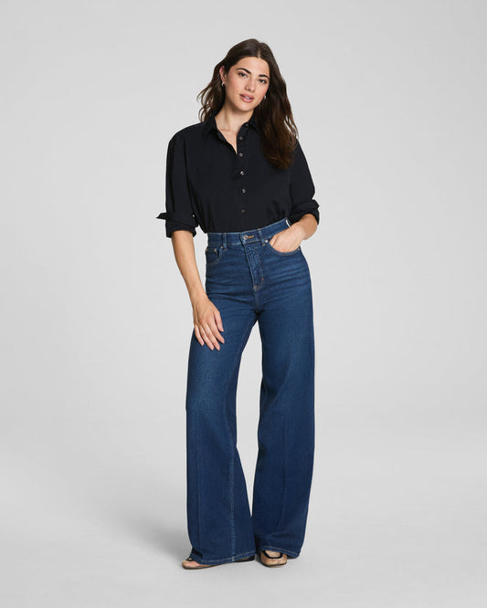 Spanx SPANXshape® Authentic 360 Wide Leg Jeans-Adriatic Blue