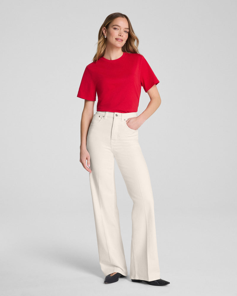 Spanx SPANXshape™ Authentic 360 Wide Leg Jeans-Alabaster