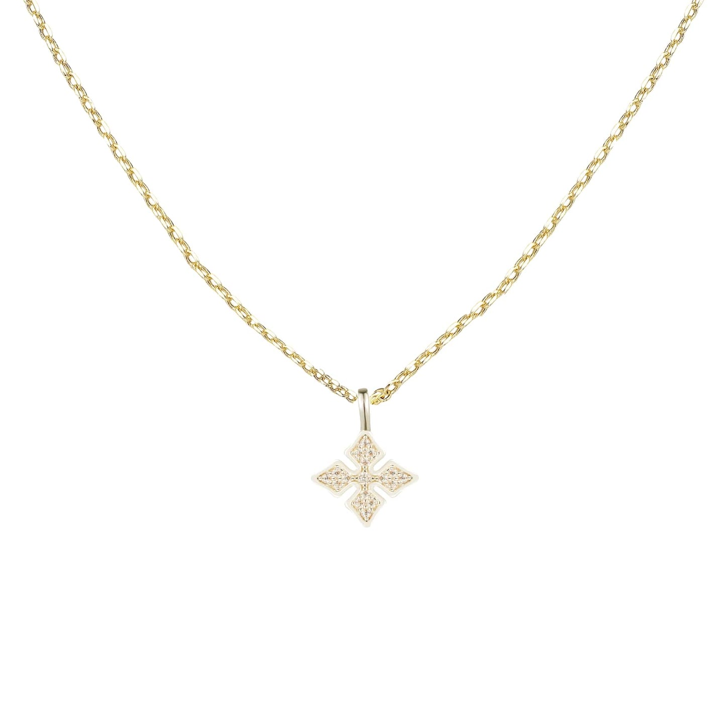 Natalie Wood Designs "Shine Bright" Cross Necklace-Gold