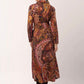 Spartina 449 "Denise" Shirt Dress-Paisley Brown