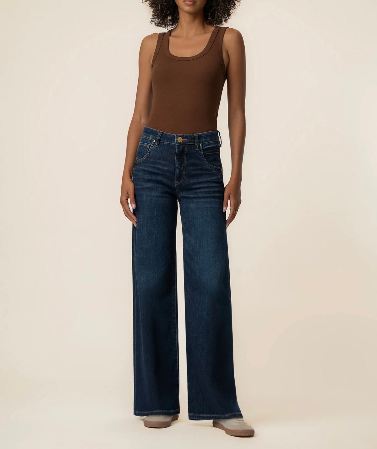 Kut from the Kloth "Maya" High Rise Fab Ab Wide Leg- Angelically