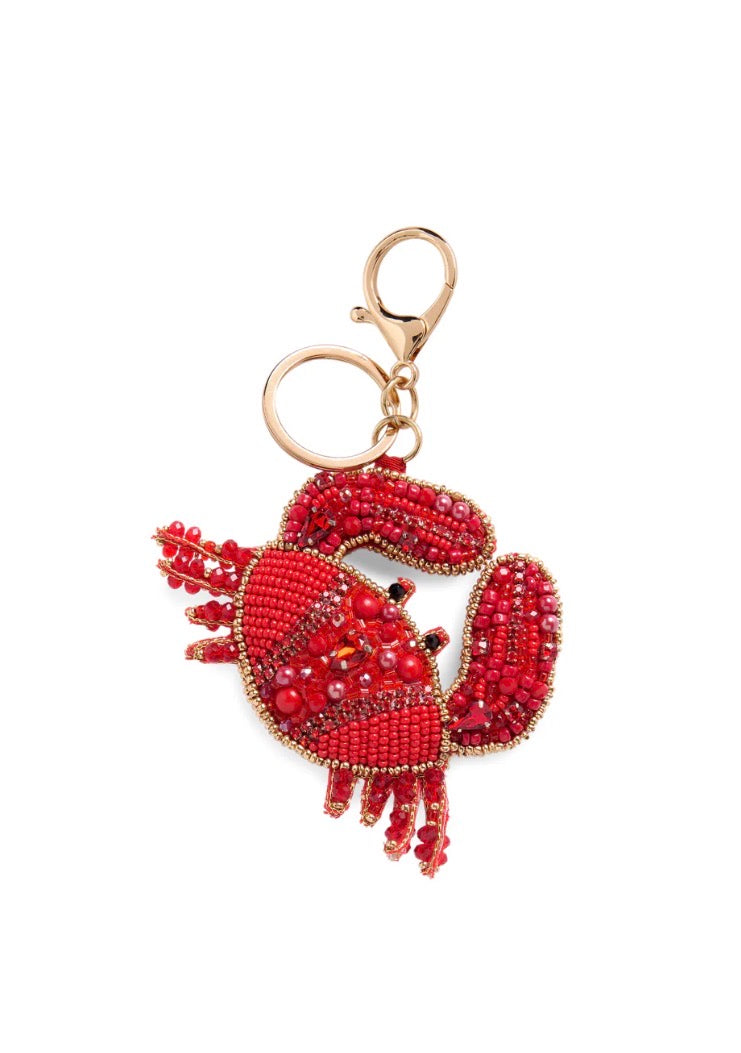 Shiraleah "Crab” Beaded Charm/Key Ring