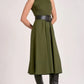 Elan “Kelsie” Mock Neck Maxi Dress - Pine