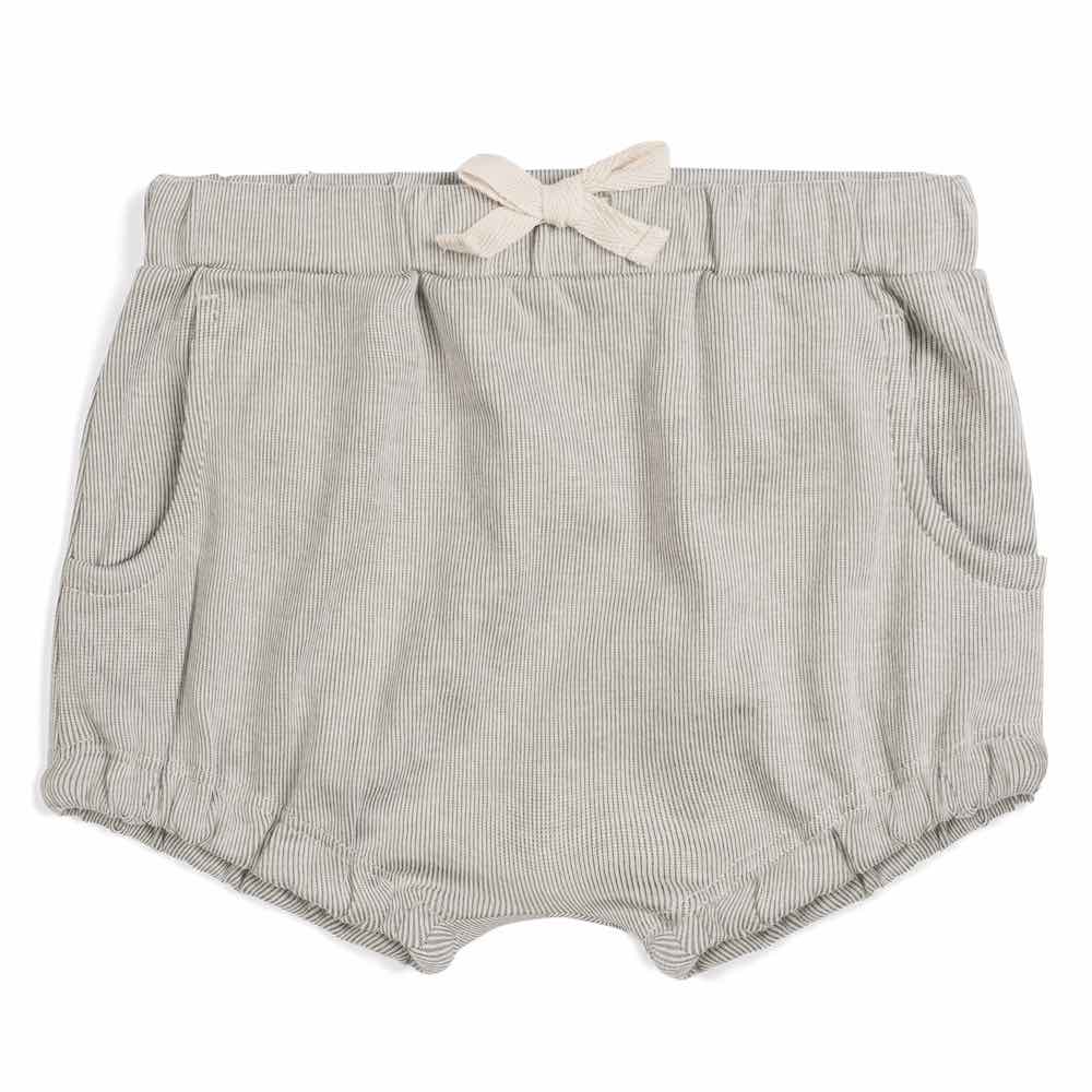 Milkbarn Kids Organic Pocket Bloomer-Grey Pinstripe