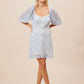 Lucy Paris "Elaine" Floral Dress-Blue/White