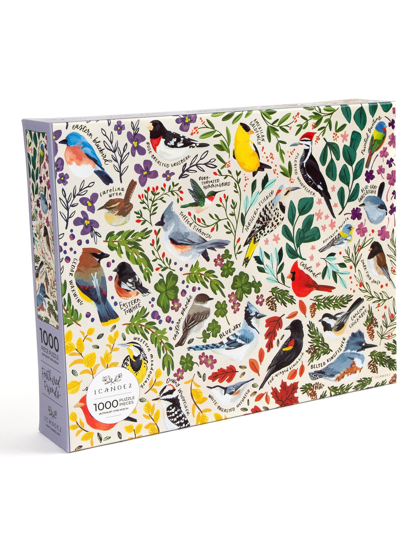 1 Canoe 2 "Feathered Friends" 1000 Piece Bird Puzzle