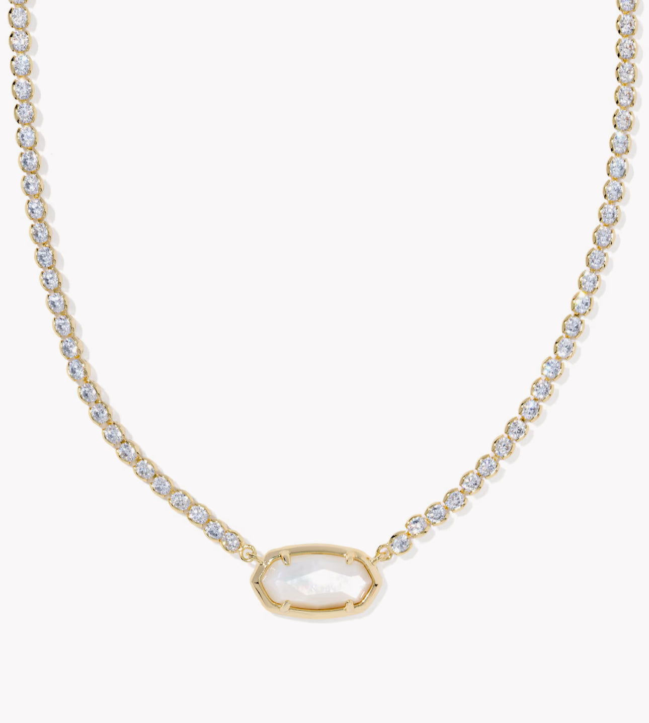 Kendra Scott Elisa Tennis Necklace- Gold Ivory MOP