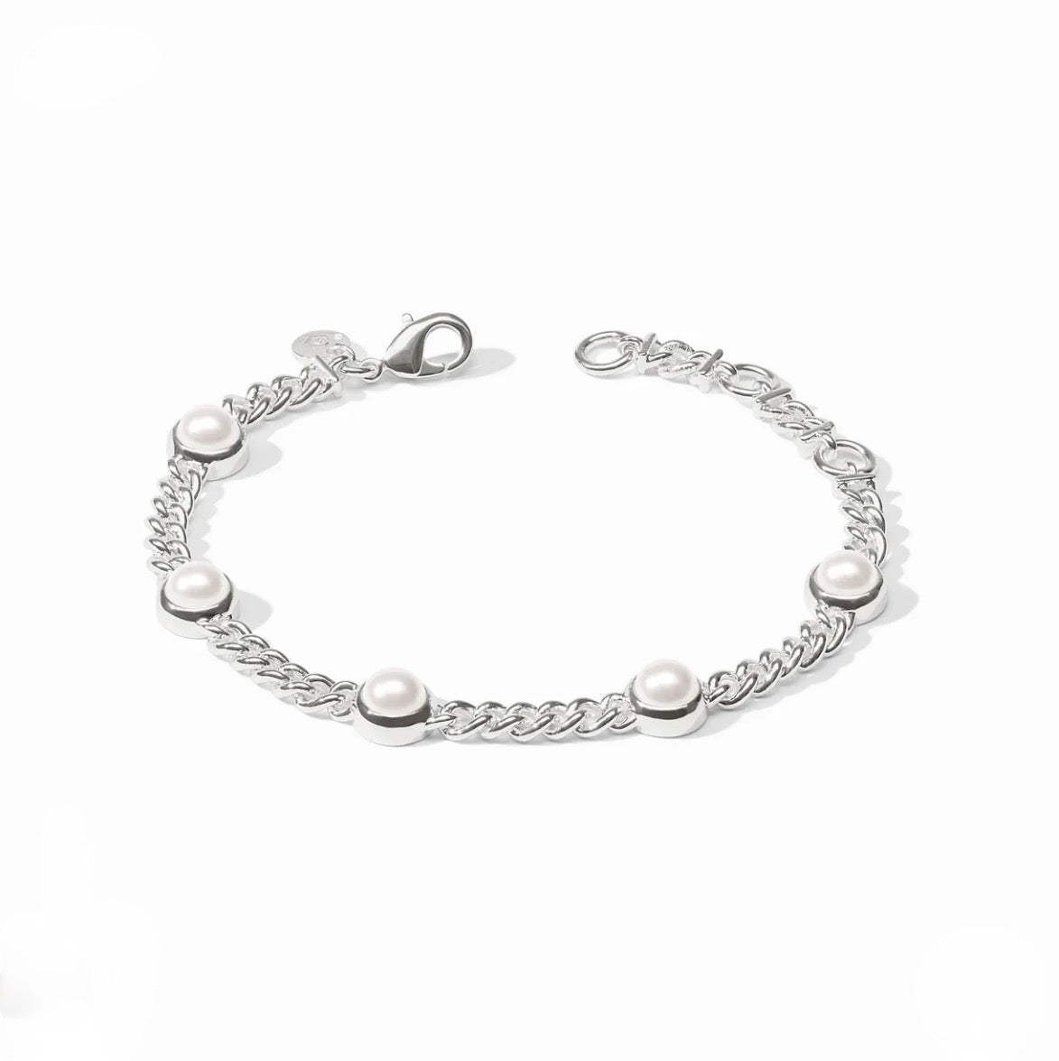 Julie Vos "Dolce” Delicate Bracelet-Silver/Pearl