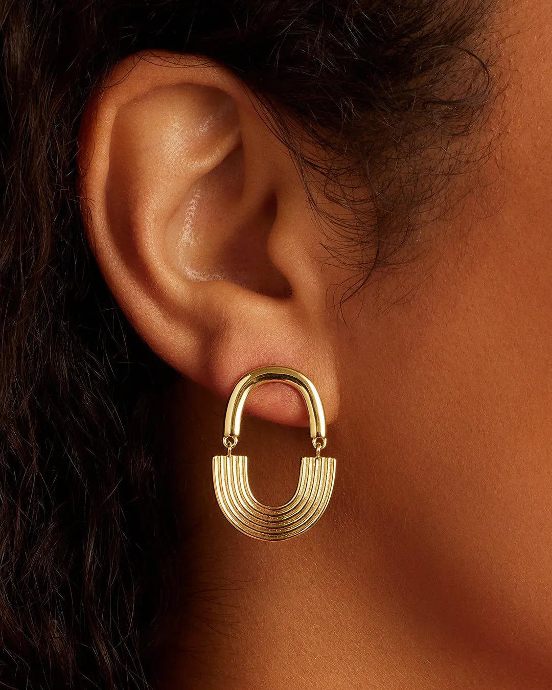 Gorjana Retro Rainbow Earrings-Gold