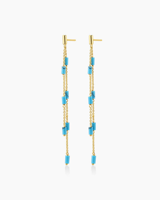 Gorjana Tatum Bead Earrings-Turquoise
