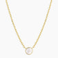 Gorjana Rose Marble Coin Necklace - Mother of Pearl