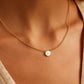 Gorjana Rose Marble Coin Necklace - Mother of Pearl