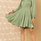 Hale Bob V-Neck “Rebekah Charmeuse” Dress - Green