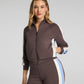 Spanx AirEssentials® Colorblock Track Jacket - Dark Cacao/Powder