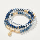 Spartina 449 Sparkle Stretch Bracelet Stack- Blue