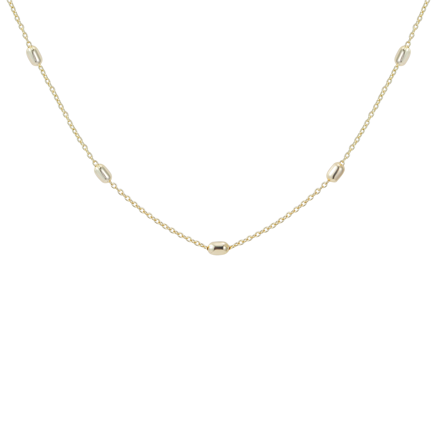 Natalie Wood Designs Everyday Beaded Layering Necklace-Gold