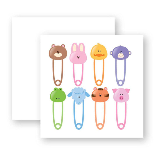 C. R. Gibson "Diaper Pin" Enclosure Card
