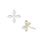 Natalie Wood Designs Enamel Cross Stud Earrings - White