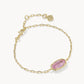 Kendra Scott Elaina Luxe Chain Bracelet -Gold Light Pink CZ