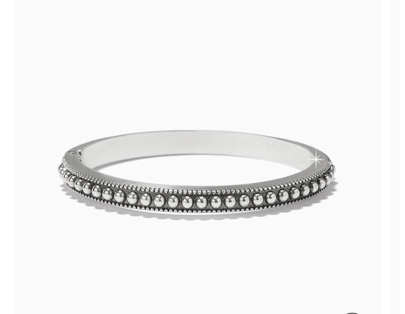 Brighton Pretty Tough Gem Hinged Bangle - Silver/Clear