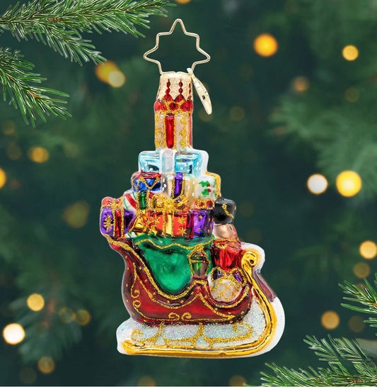 Christopher Radko Ornament-Sleighful of Surprises Gem