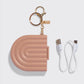 Kitsch Compact Mirror Keychain-Terracotta
