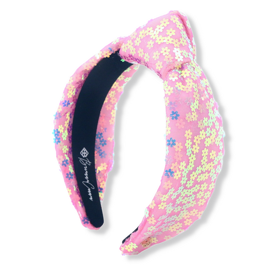 Brianna Cannon "Pink Sequin Flower" Headband