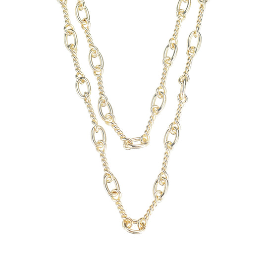 Natalie Wood "She's Spicy" Chain Link Necklace-Gold