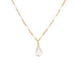 Natalie Wood Designs "Adorned" Pearl Drop Necklace-Gold