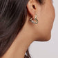 Kendra Scott Emery Heart Hoop Earring-Gold White CZ