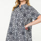 THML "Miranda" Flower Print S/S Dress- Black/White