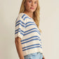 Z Supply Prado Stripe Sweater Tee-Lake Blue