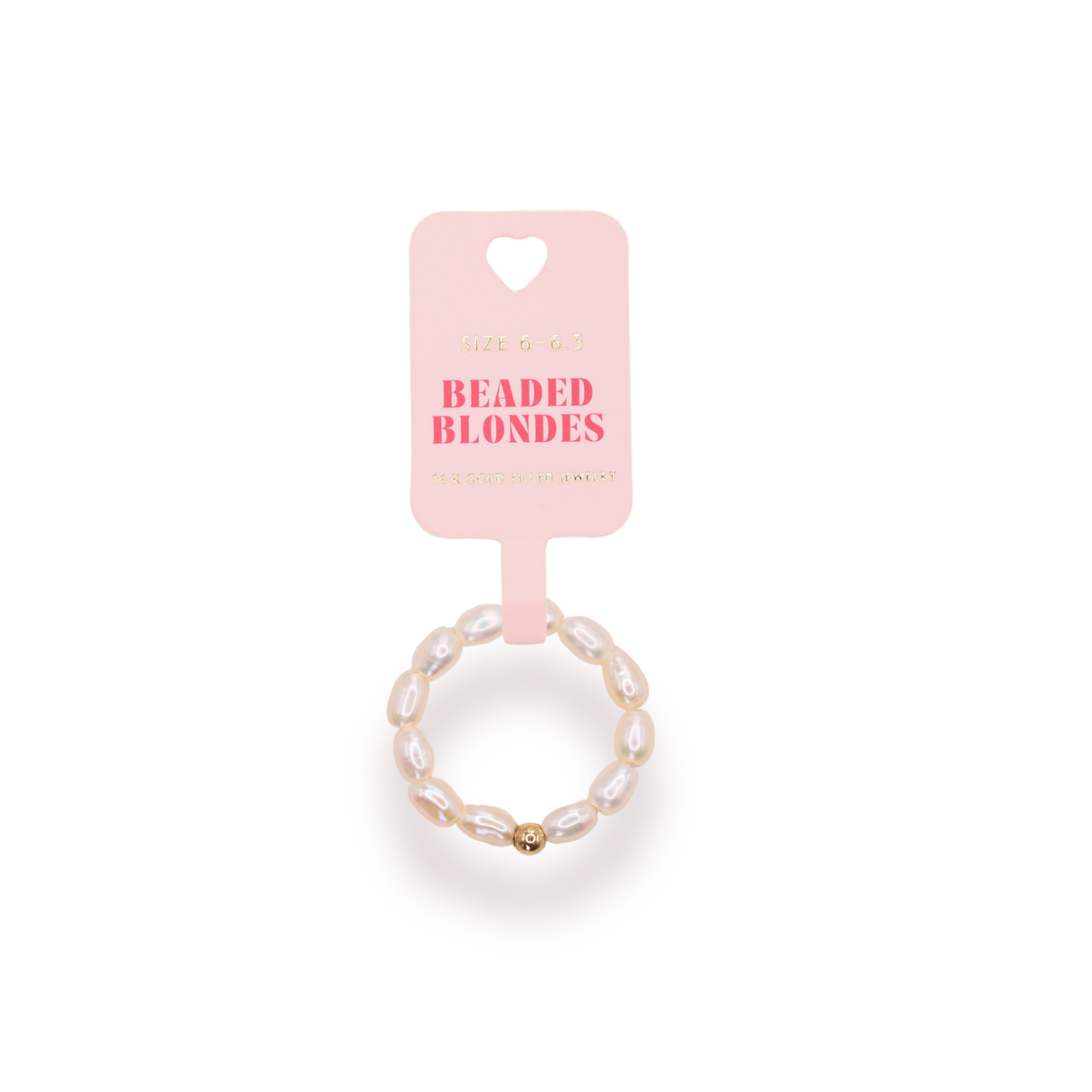 Beaded Blondes "Jamie Pearl" Ring-Gold