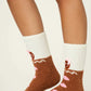 PJ Salvage Cozy Ski Jammie Crew Socks-Gingerbread Girl