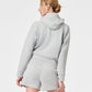 Spanx AirEssentials Full Zip Hoodie- Light Heather Grey