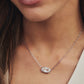 Kendra Scott Elisa Luxe Short Pendant Necklace-Silver White CZ