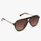 Diff Eyewear “Tosca III” Espresso Tortoise Brown Gradient Polarized Sunglasses