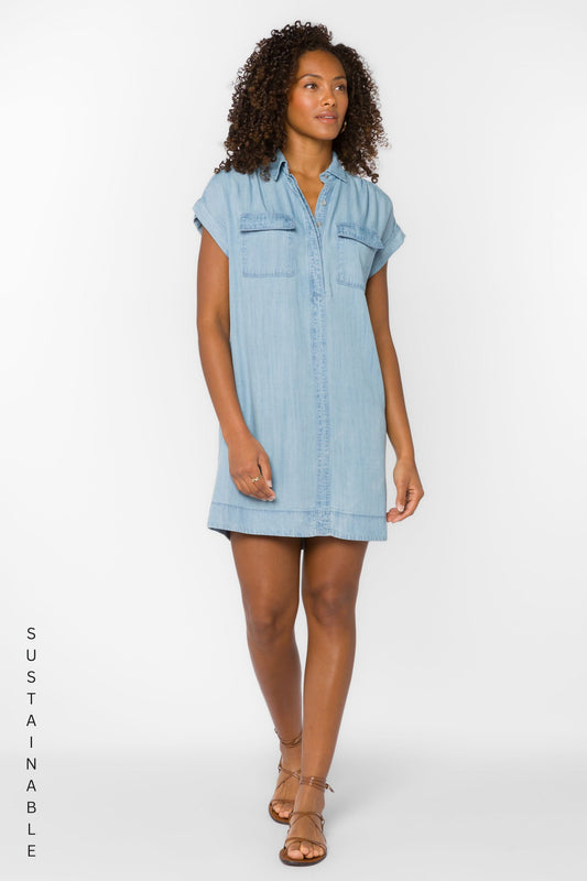 Velvet Heart "Starla" S/S Popover Dress-Malibu