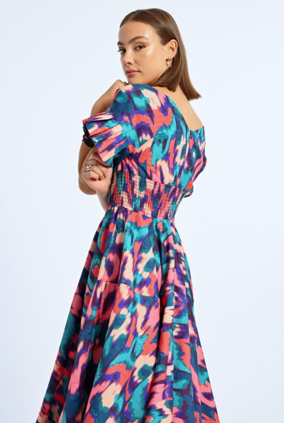 Lili Sidonio "Samantha" Dress- Paintbrush Print