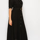 Meet Me in Santorini "Black Linen" Shirt Dress-Black