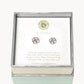 Spartina 449 Sea La Vie Stud Earrings- Blessed/Crystal Clover-Silver