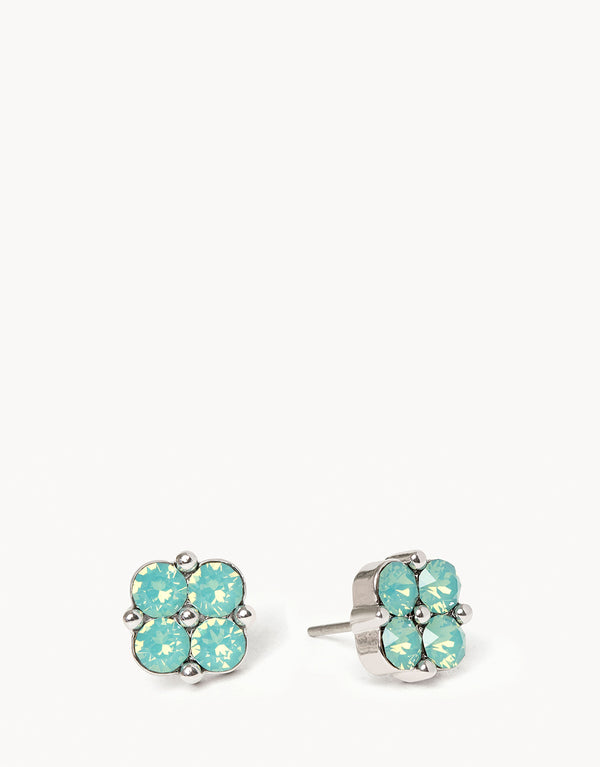 Spartina 449 Sea La Vie Stud Earring-Blessed/Sea Foam Clover-Silver