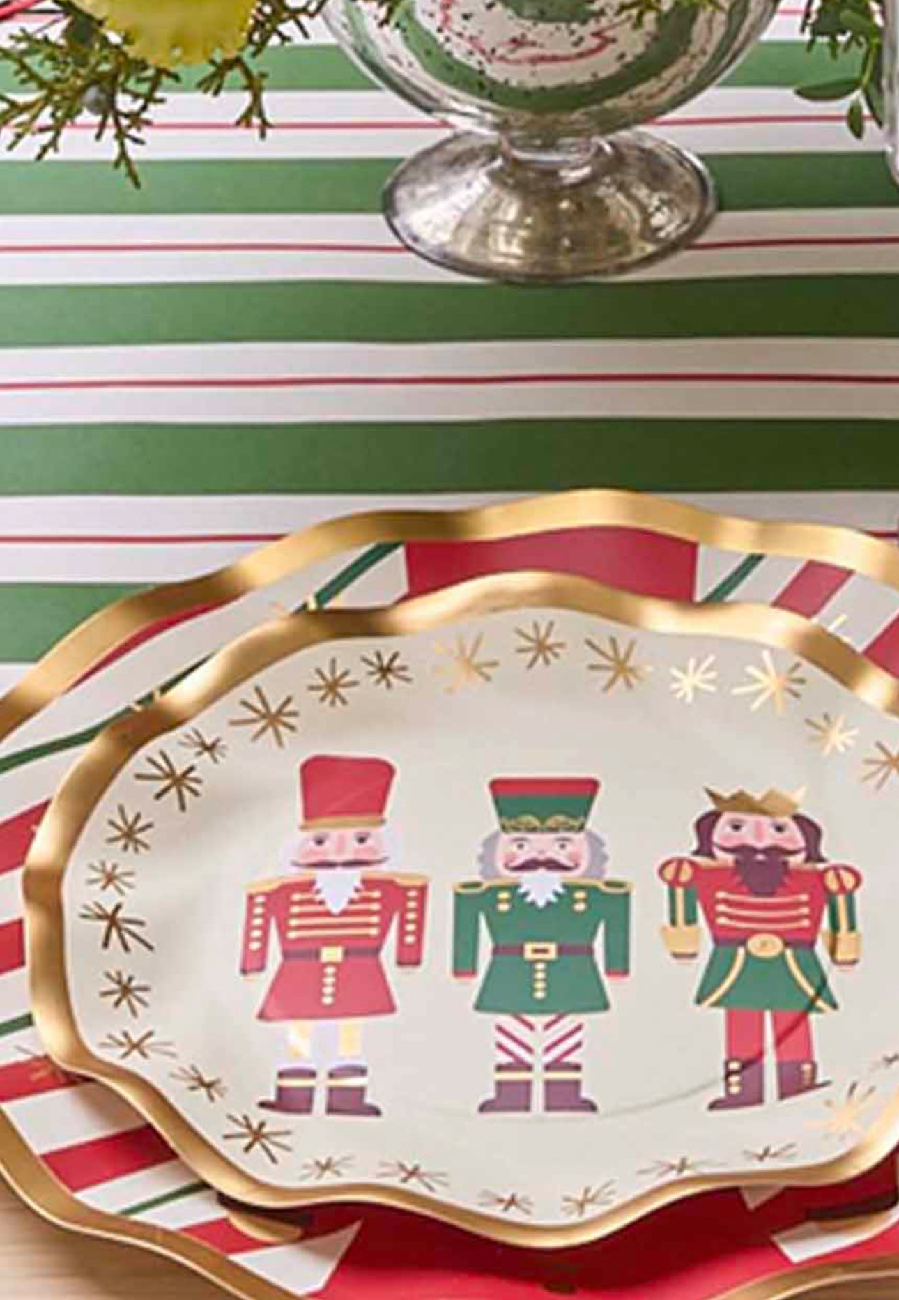Sophistiplate Wavy Salad Plate-Nutcracker Christmas