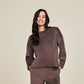 Barefoot Dreams LuxeChic Tucked Sweatshirt-Java