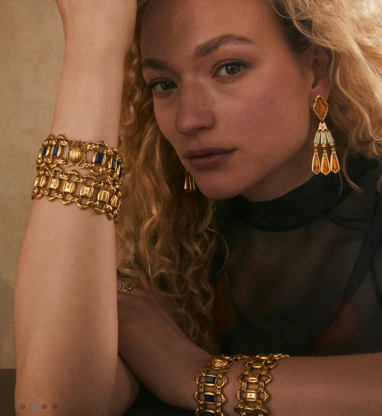 Kendra Scott Catherine Statement Bracelet-Vintage Gold
