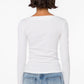 Velvet Heart “Leone” Long Sleeved Ribbed Tee - White